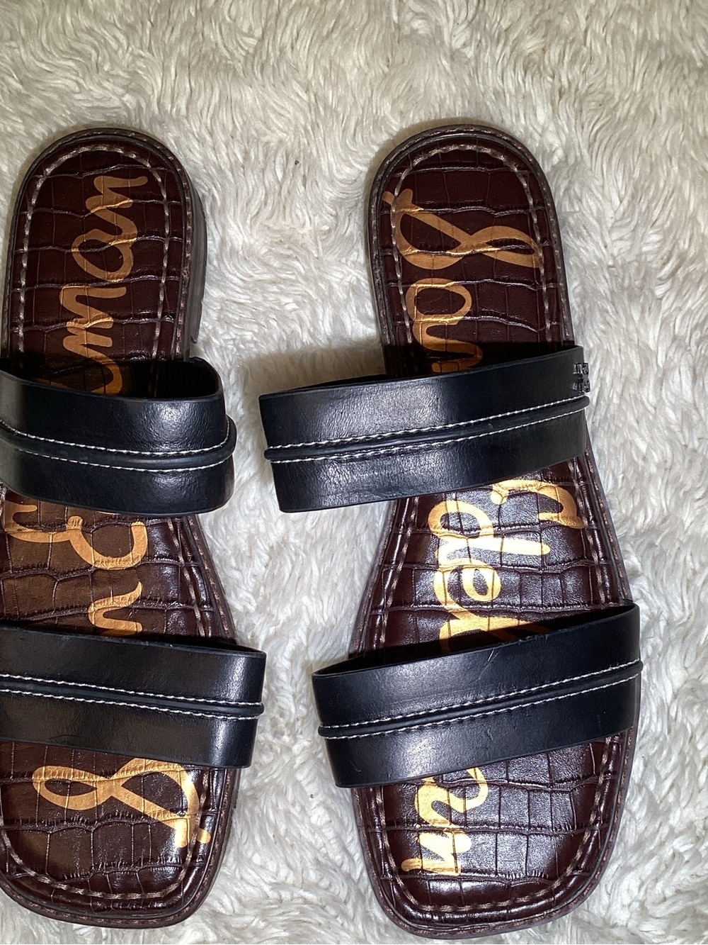 Sam Edelman Haydee Black Double-Strap Slide Sandals size 10 - Picture 5 of 6